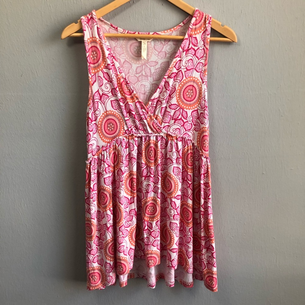 Matilda Jane surplice neck ruffle tank small.